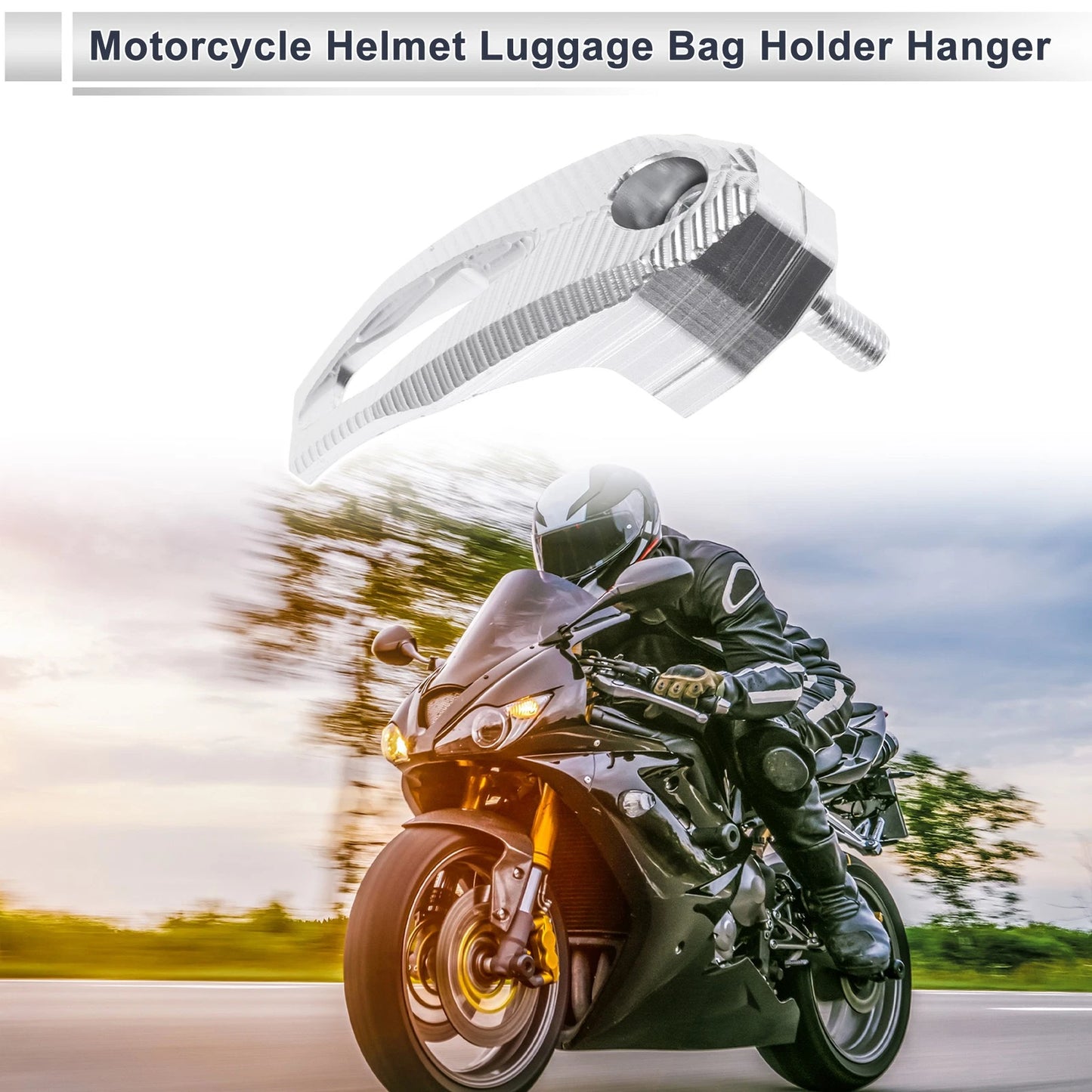 Rectangle Aluminum Alloy Motorcycle Hanging Hook 1 Set