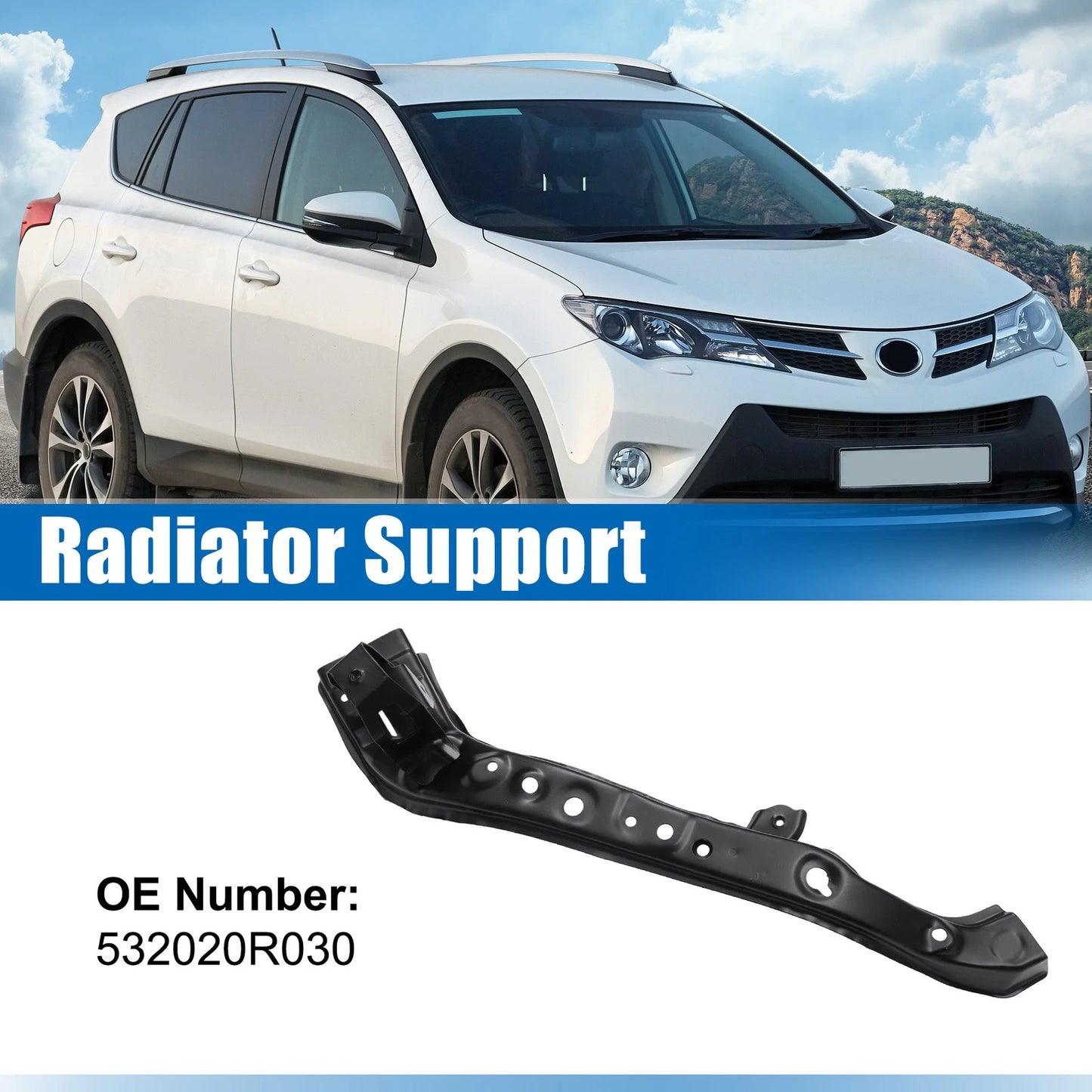 Upper Radiator Support Bracket for Toyota RAV4 (2013-2018) Black