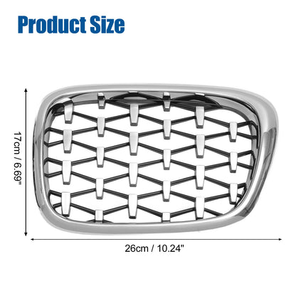 Front Hood Bumper Grille for BMW 525i 530i E39 Chrome Silver Tone (1996-2003)