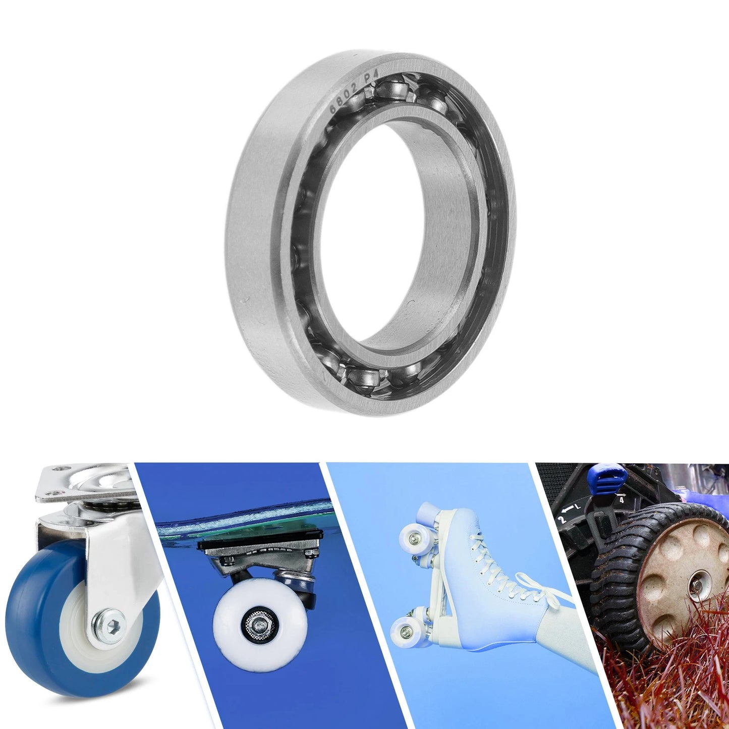 15x24x5mm Deep Groove Ball Bearings for Scooter Skateboard Wheel