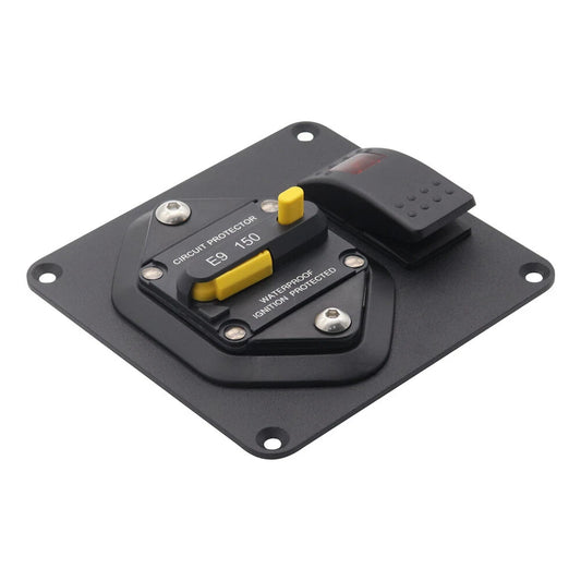 150A Circuit Breaker Panel + Red LED Switch for Universal Car