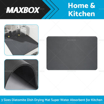 Diatomite Dish Drying Mat - Water Absorbent Kitchen Counter Anti-mold Mat