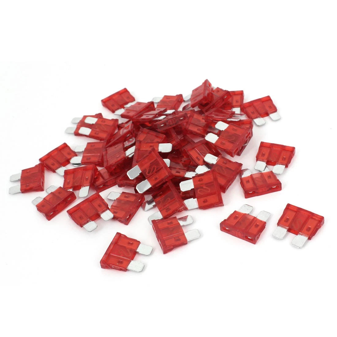 ATO Blade Fuse Red 10A 50 Pcs for Motorcycle Taxi Truck Boat Car