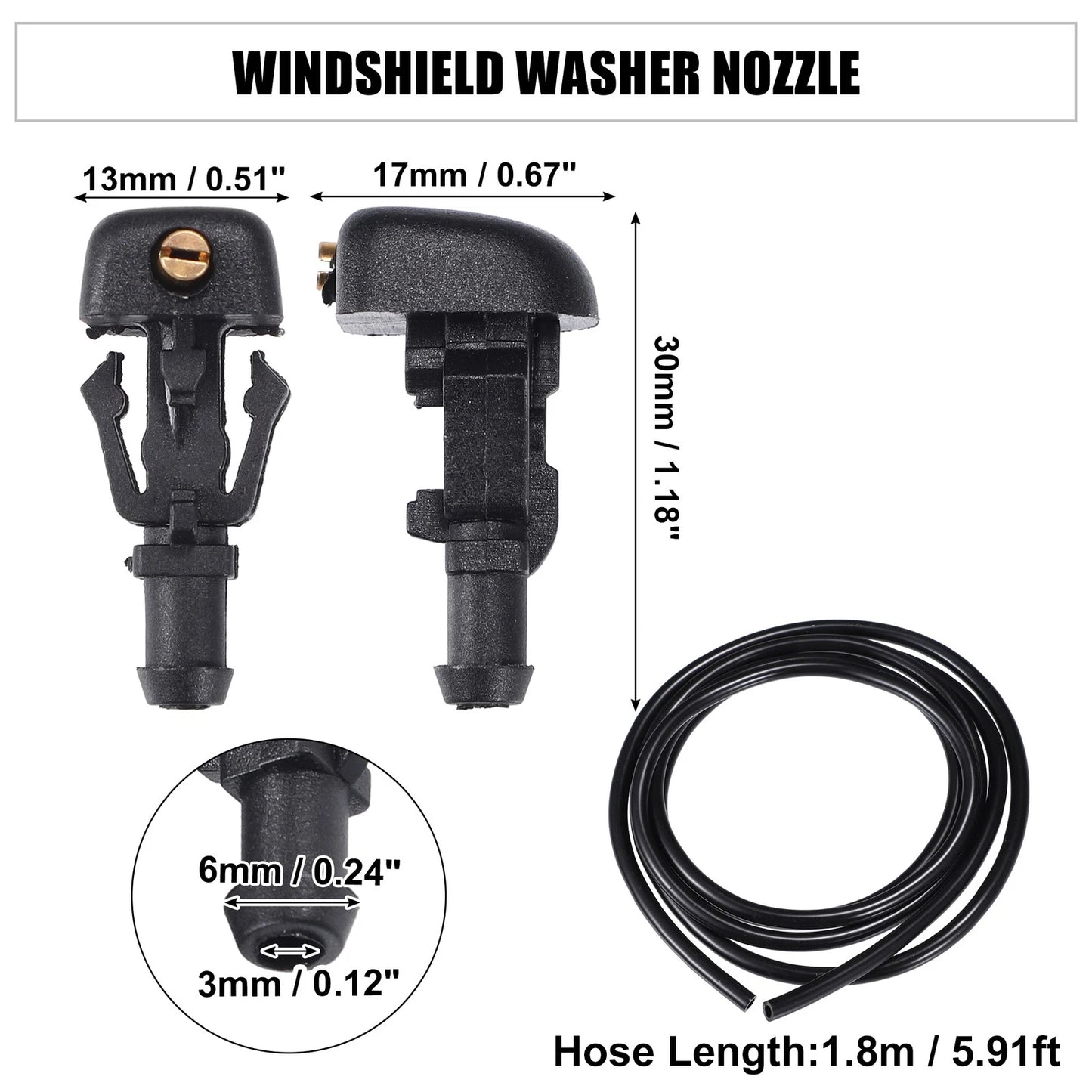 Windshield Washer Nozzle Set for Ford E-150 (2010-2014)
