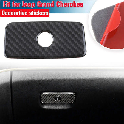 Carbon Fiber Storage Box Cover Trim for 2011-2021 Jeep Grand Cherokee