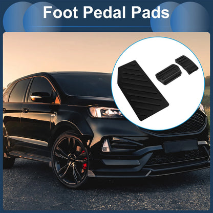 3 x Automatic Foot Accelerator Pedal Covers for Ford Edge (2023) Black