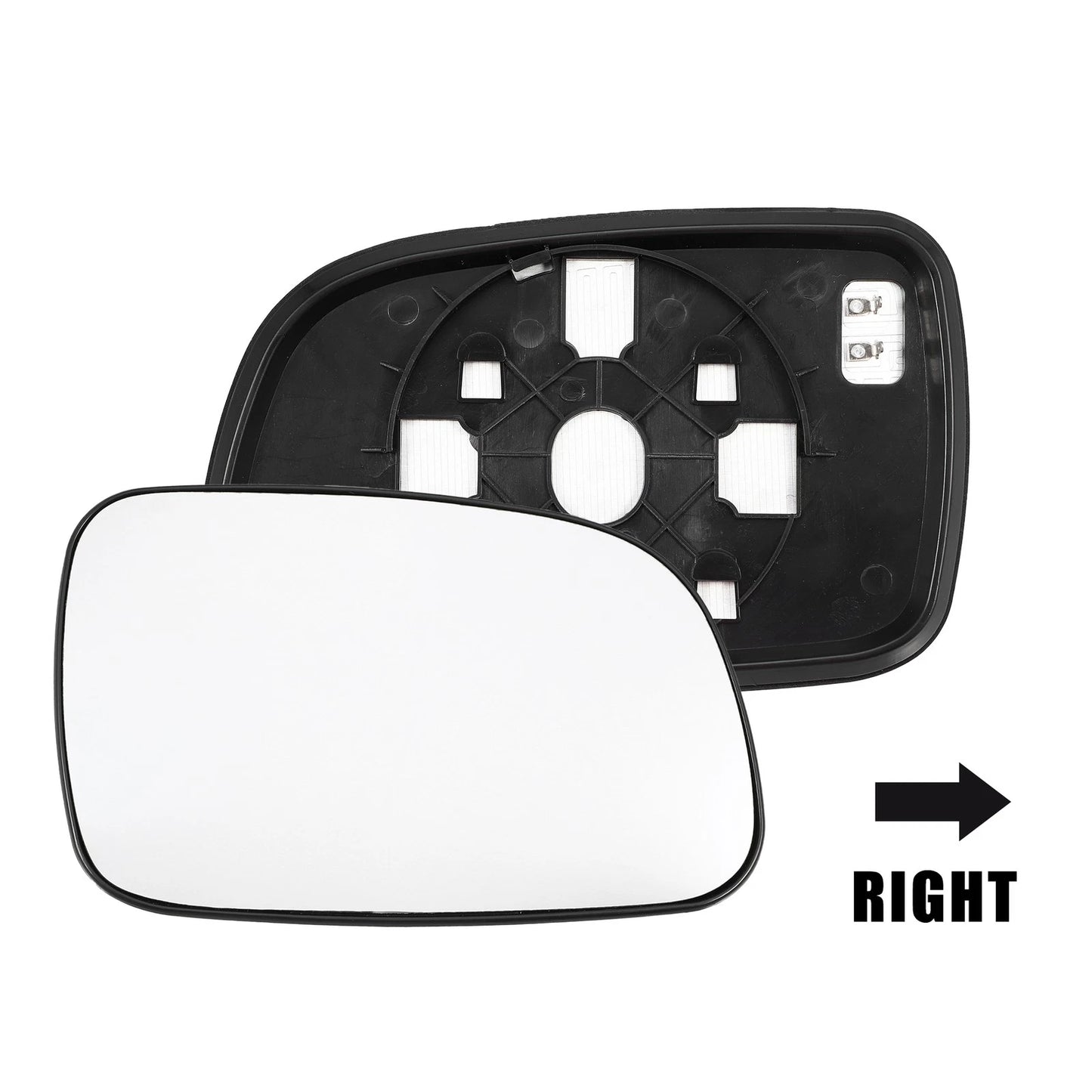 Heated Right Side Rearview Mirror Glass w/ Backing Plate for Jeep