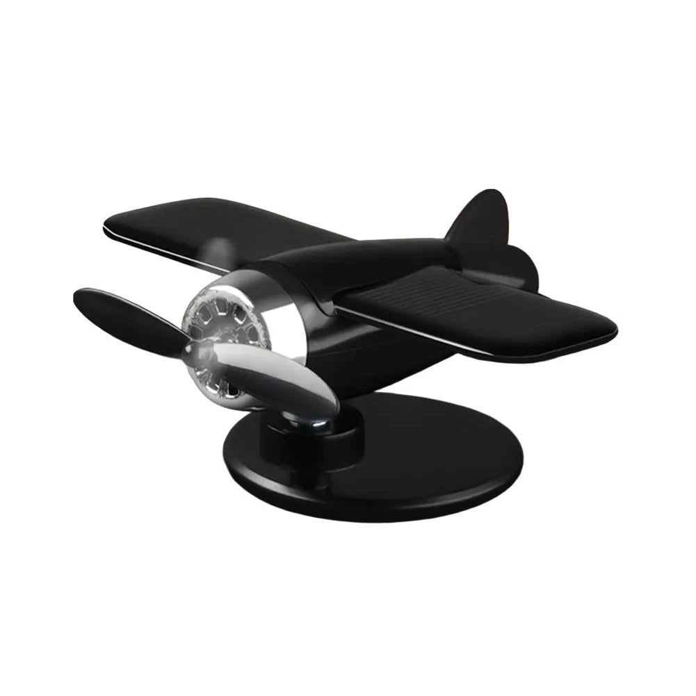 Solar Powered Airplane Ornament for Car Dashboard