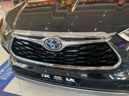 Front Engine Grille Chrome Head Decor Cover for Toyota Highlander (2020-2023)