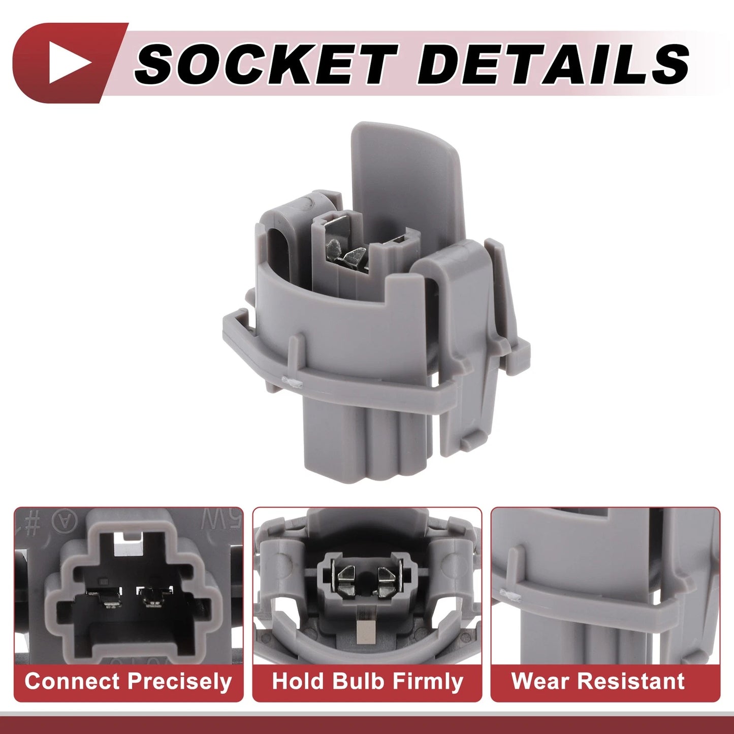 4 Pcs License Plate Light Socket for Honda Civic (1999-2011)