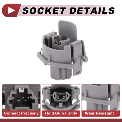 4 Pcs License Plate Light Socket for Honda Civic (1999-2011)