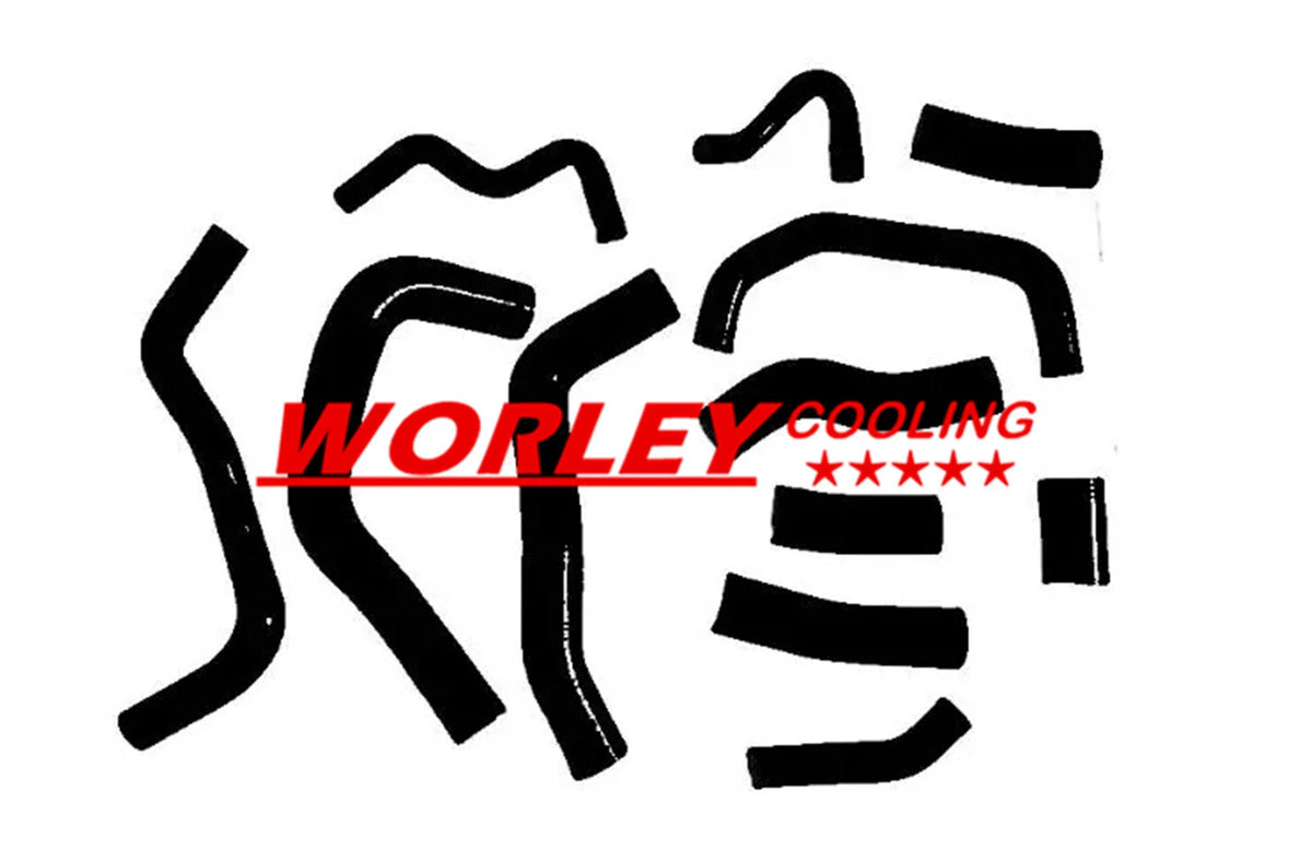 Black Silicone Coolant Radiator Hose Kit for Honda CBR1000RR (2004-2007)