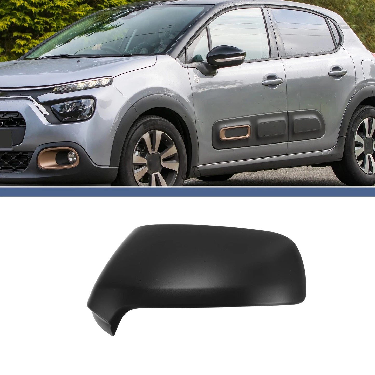 Left Passenger Side Mirror Cover for CITROEN C3 PICASSO (2009-2017)