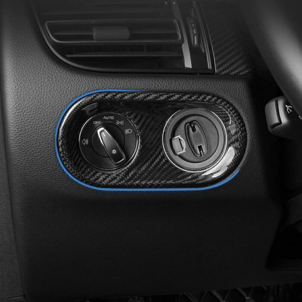 Carbon Fiber Headlight Switch Button Cover for Porsche Macan (2014-2020)