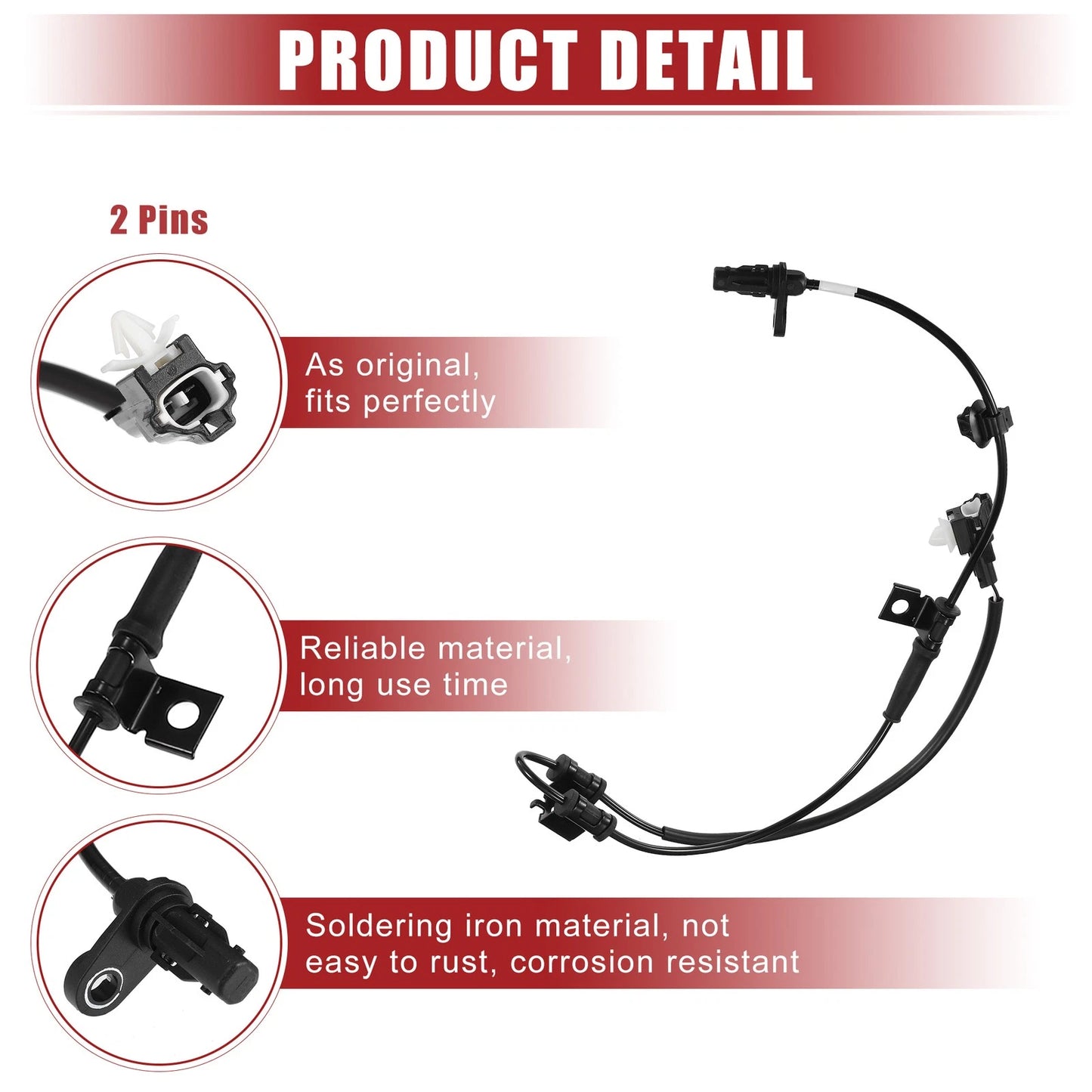 ABS Wheel Speed Sensor for Hyundai Sonata (2011-2014) - 1 Pair