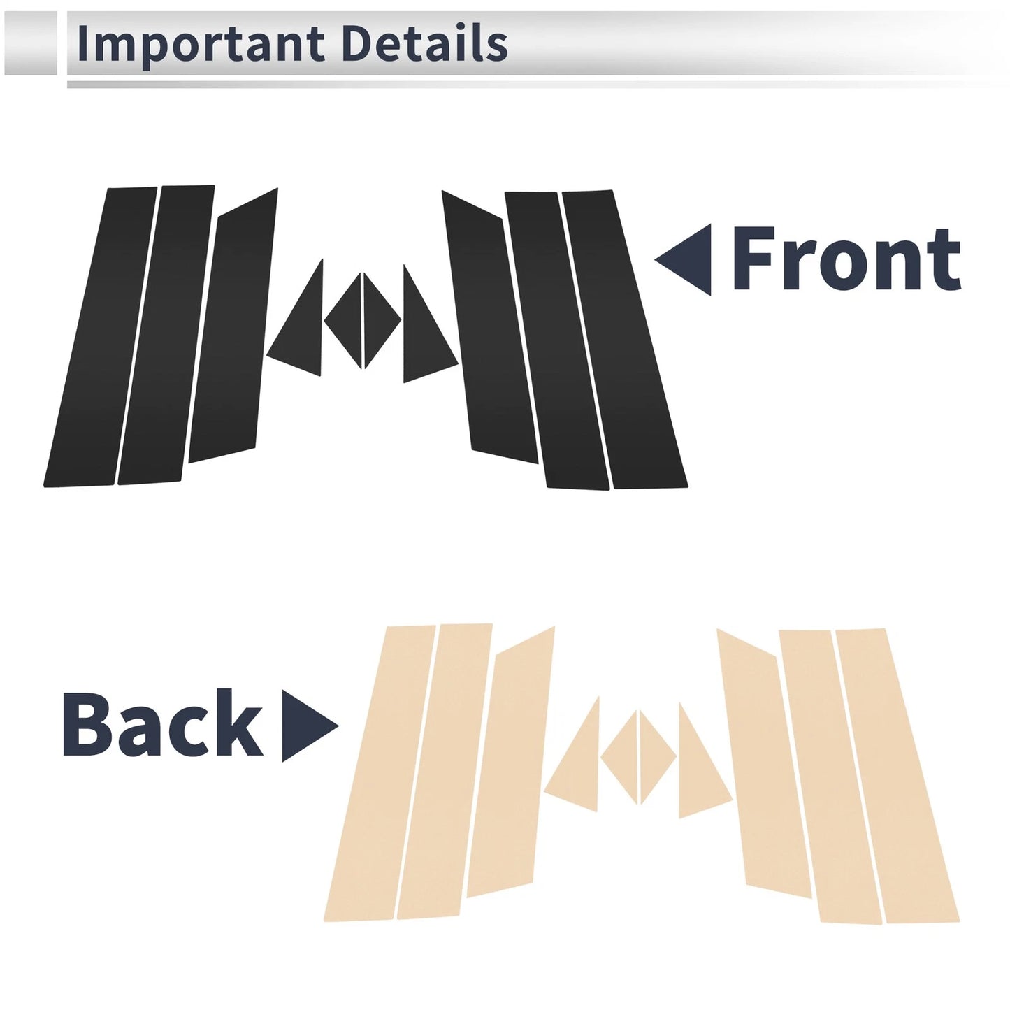 10 Pcs Door Pillar Window Trim for Mazda CX-5 (2017-2024) Black