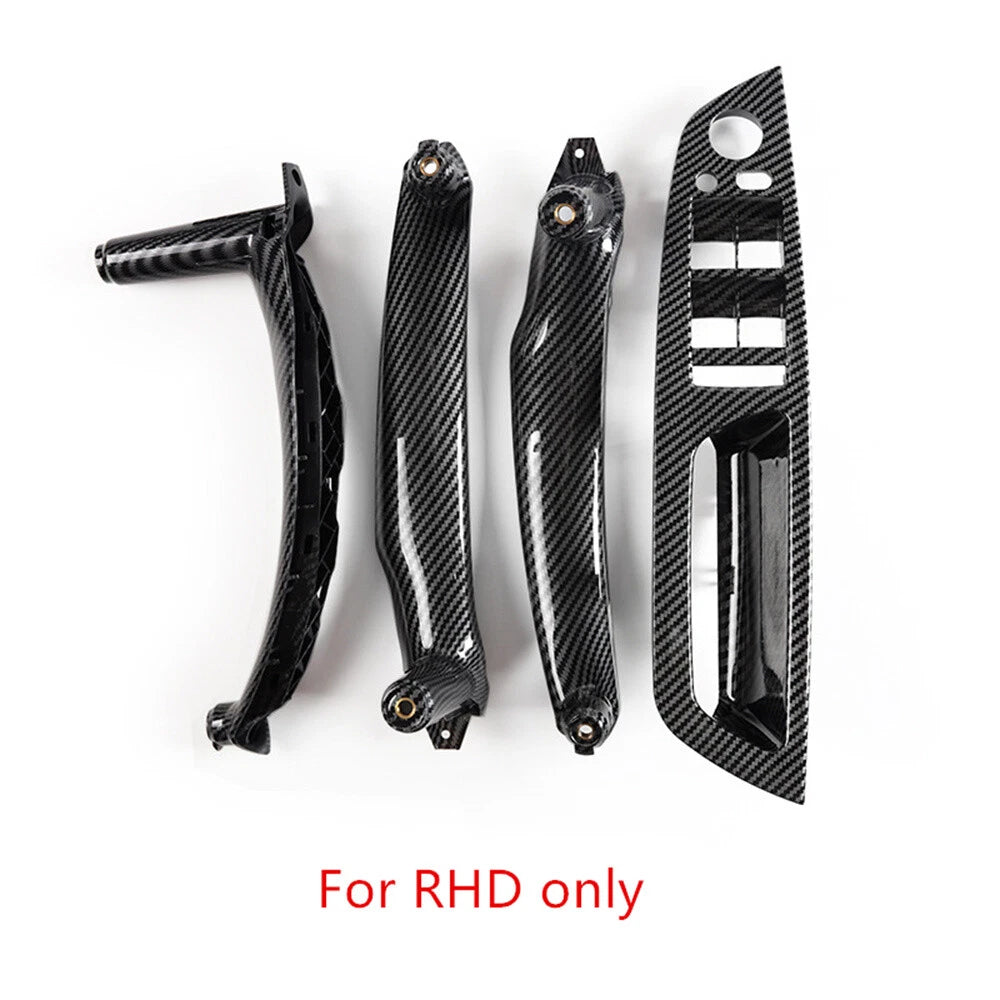 4Pcs Carbon Fiber Inside Door Handle Trim for BMW X5 X6 (2007-2013)