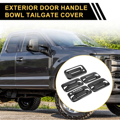 Exterior Door Handle Cover Set for Ford F-150 (Keypad, Black, 2009-2023)