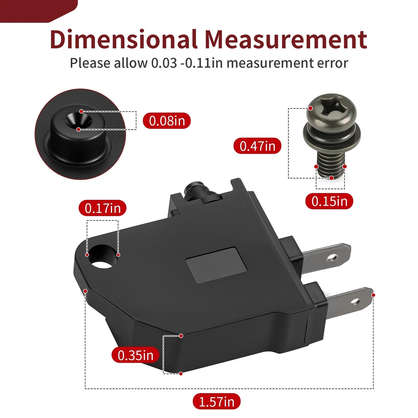 Front Brake Stop Light Switch for Yamaha FJ09/FZ07/FZ09/MT-07/MT-09/YZF R3/R7