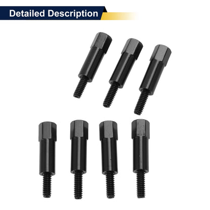Valve Cover Hold Down Kit 7 x Pcs for Jeep CJ7 (1976-1986) Black Metal