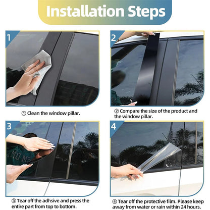 6Pcs Car Door Trim Cover Kit for Jeep Cherokee (2014-2017)