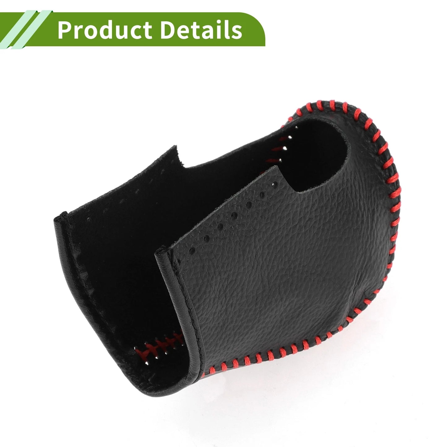Gear Shift Knob Cover for Nissan Rogue (2017-2020) Pebbled Black Red