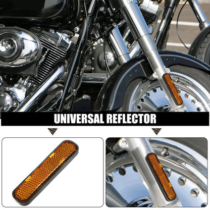 Universal Reflector / Orange / Spoke Reflective Safety with Screw for Motorcycle