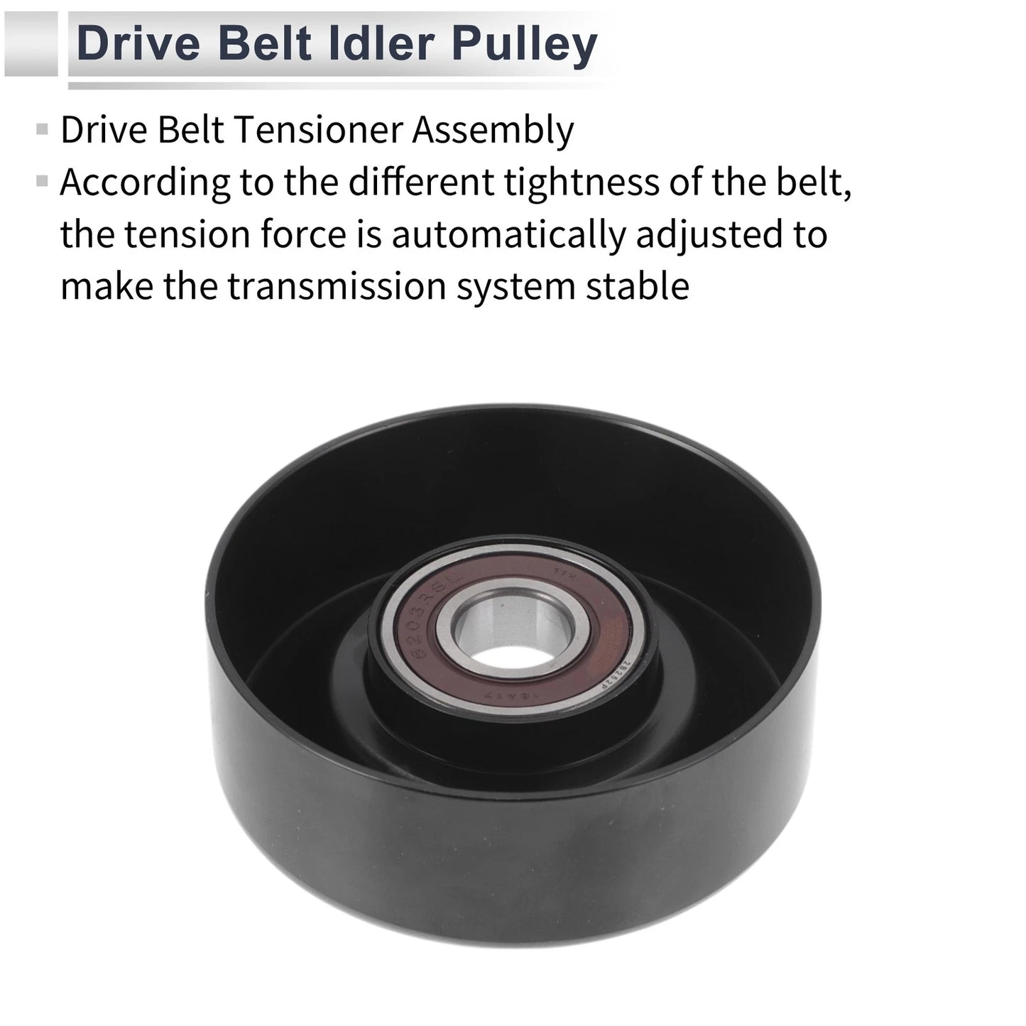 Drive Belt Idler Pulley for Toyota Tundra (1999-2006) Black 1 Pcs