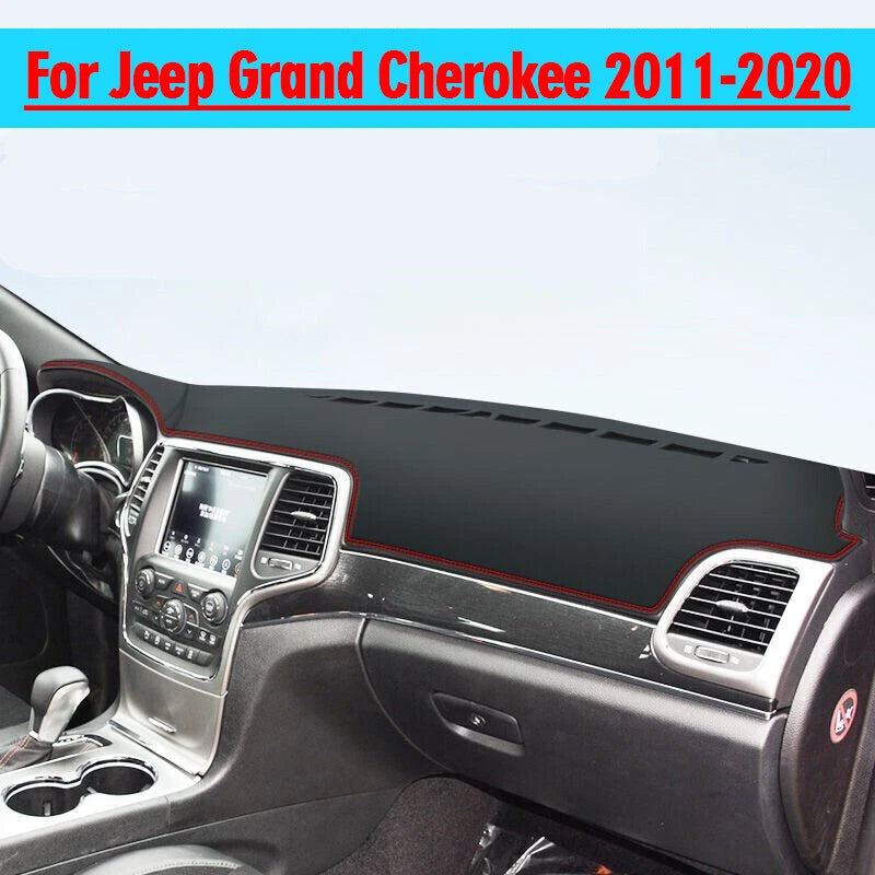 Car Leather Dashboard Cover Protector Mat for Jeep Grand Cherokee (2011–2020)