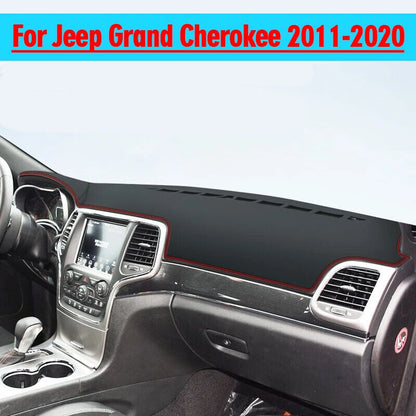 Car Leather Dashboard Cover Protector Mat for Jeep Grand Cherokee (2011–2020)