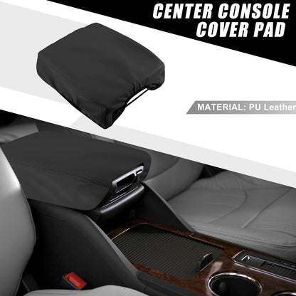 Car Center Console Pad Armrest Cover for Ford F150 (2015-2020) Black