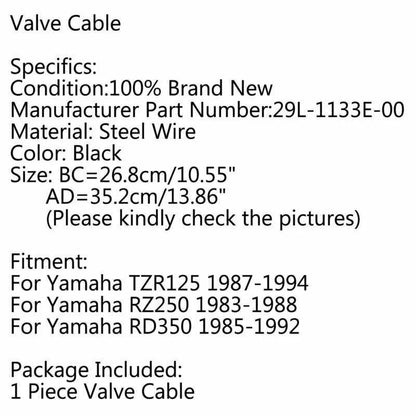 Valve Cable Cord for Yamaha TZR125 RD350 (1987-1994)