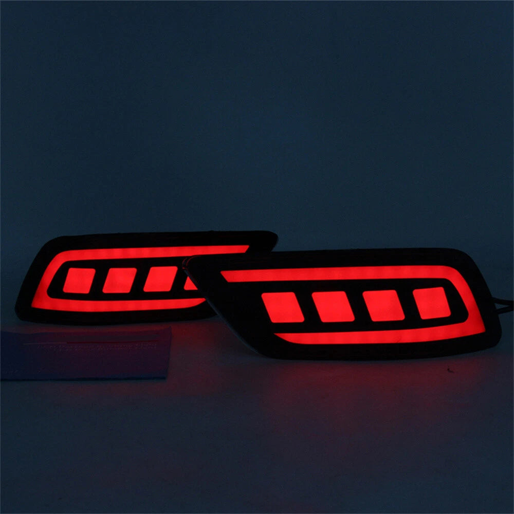 Rear Bumper Light DRL Turn Signal for 19-23 Subaru Forester Red  Left+Right