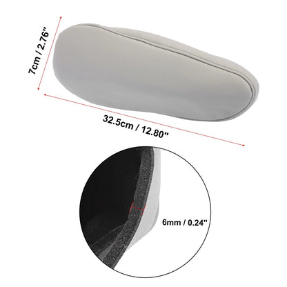 Car Seat Armrest Cover 2 x Microfiber Leather Gray for Toyota Sienna (2011-2018)