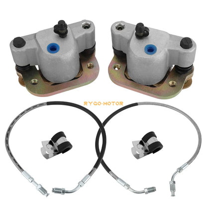 2 x Front Brake Calipers & Hose Lines for Polaris Trail Boss 250 (1988–1991)