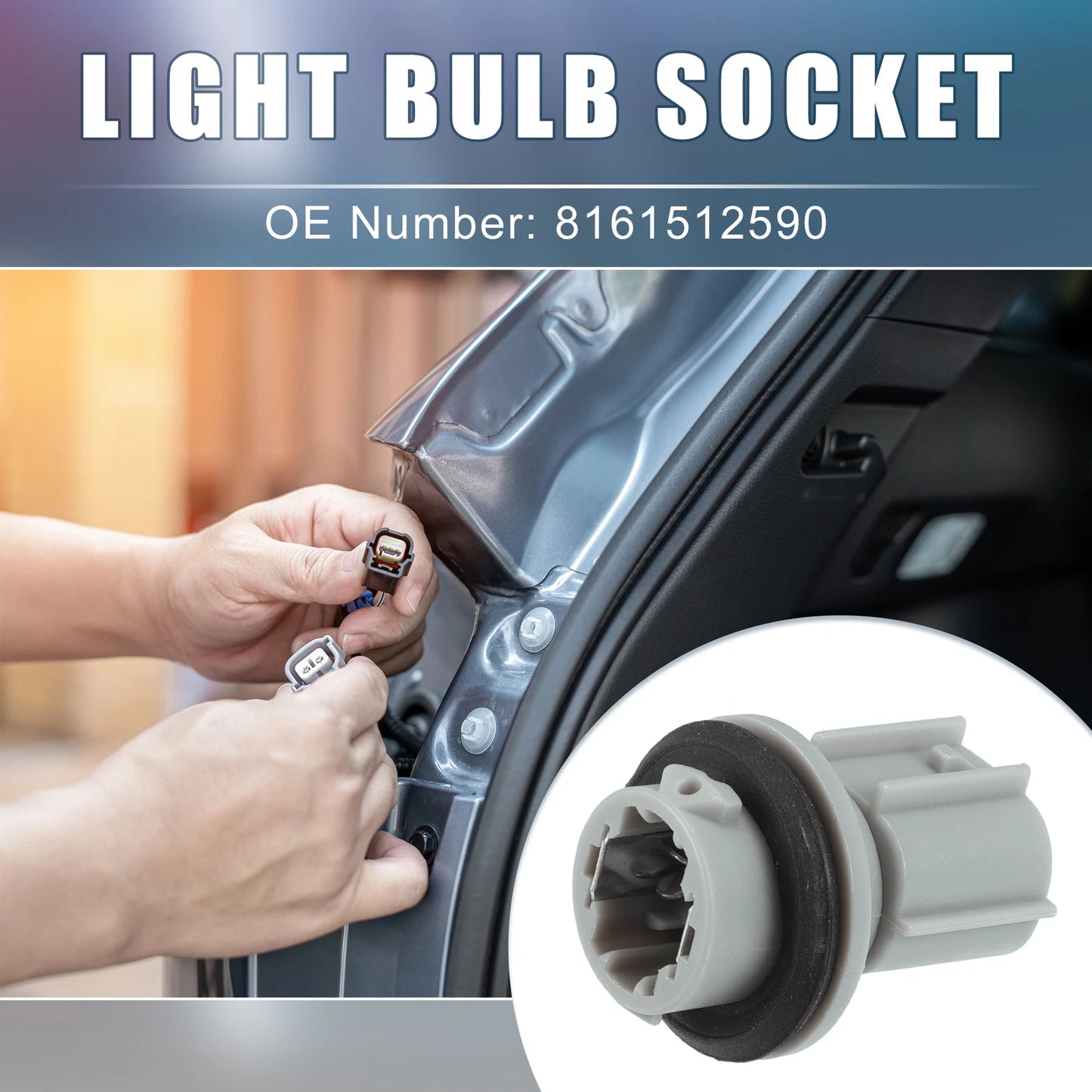 Light Bulb Socket for Toyota RAV4 2013-2018 (2 x Plastic Sockets)
