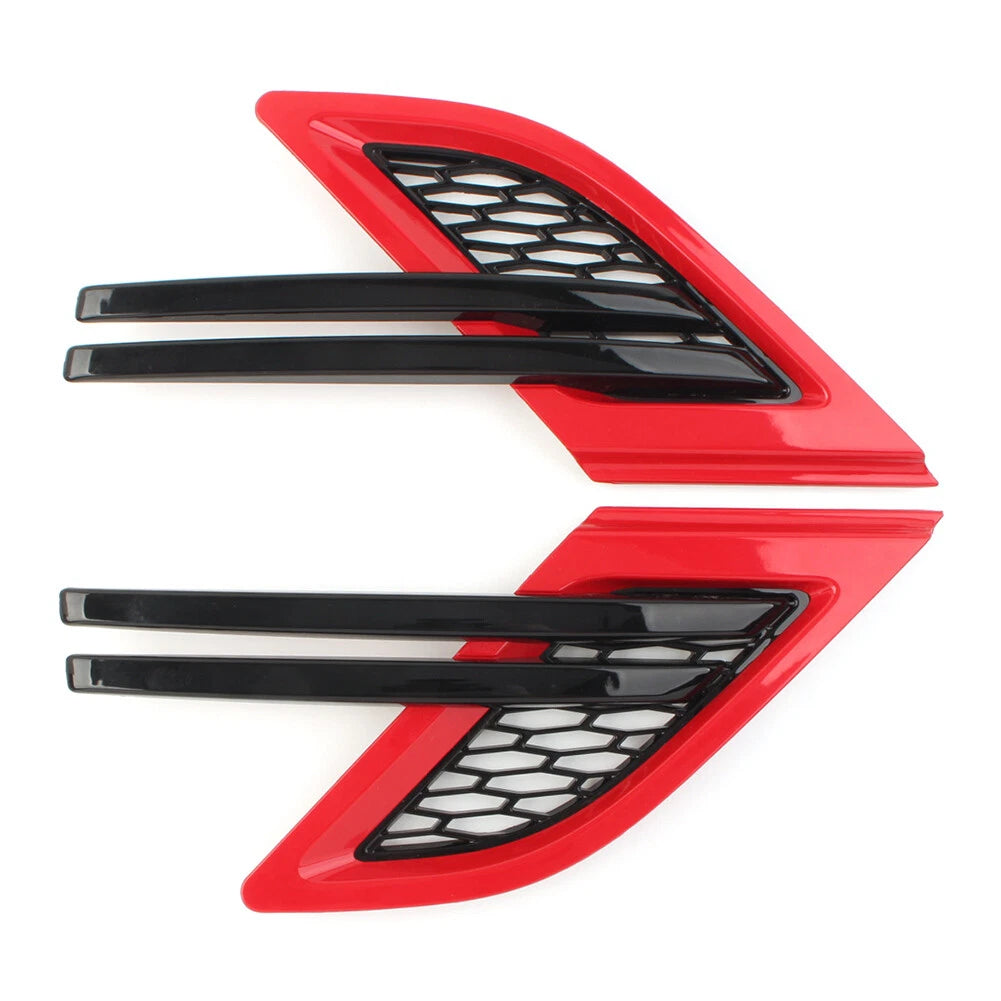 Red Black Side Fender Mesh Grille for Land Rover Range Rover Sport (2014-2017)