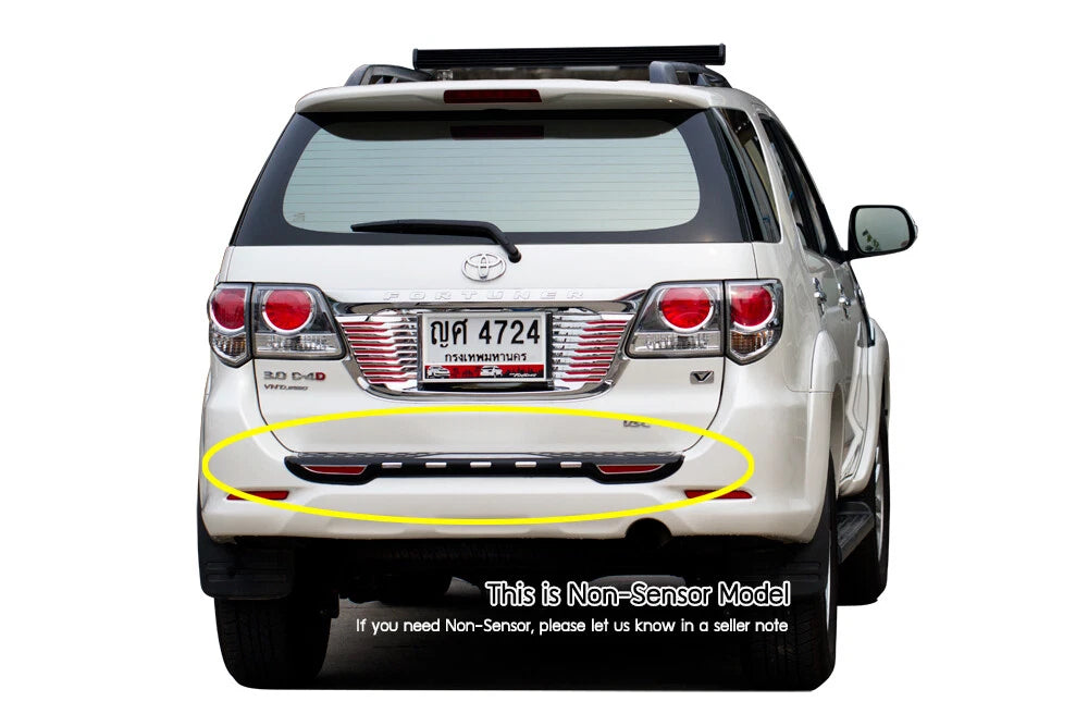 Rear Bumper Step Guard Plate Chrome for Toyota Fortuner Champ (2012-2015)