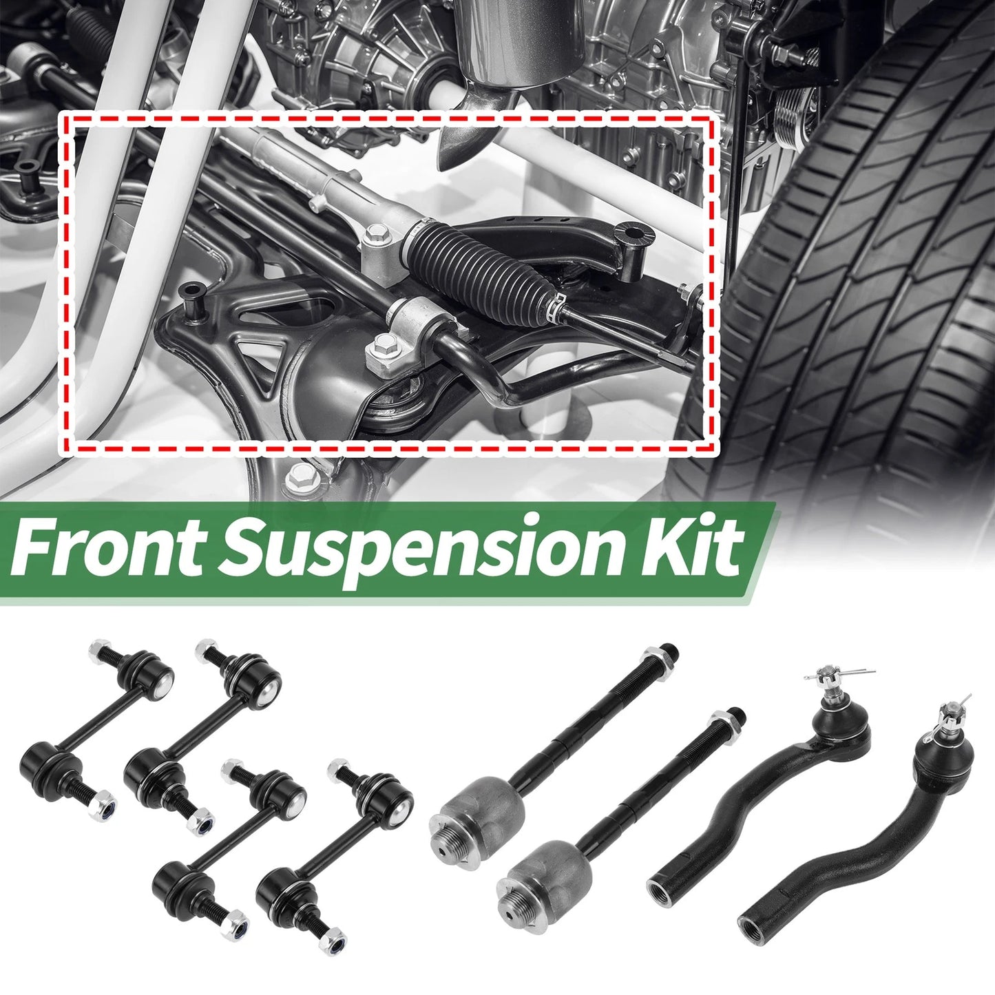8pcs Front Suspension Kit for Ford Edge (2007-2010)