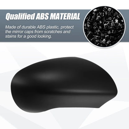 Matte Black Right Side Mirror Cover for Nissan Qashqai J10 (2007-2014)