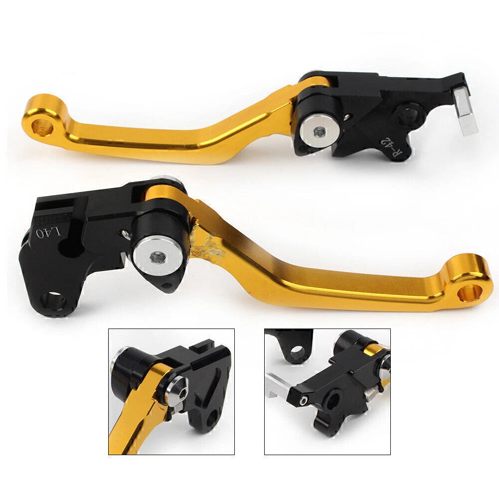 Gold Pivot Clutch Brake Levers for Suzuki DRZ400S/SM/E (2000-2022)