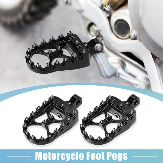 1 Pair / Wide Foot Peg / 360 Rotating Alloy Footpeg Black for Motorcycle