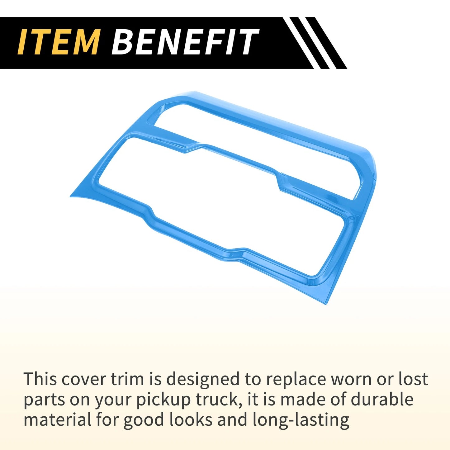 Light Blue Dashboard Center Control Panel Cover for Jeep Wrangler (2018-2023)