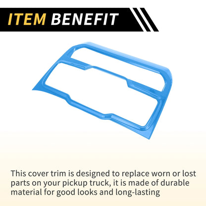 Light Blue Dashboard Center Control Panel Cover for Jeep Wrangler (2018-2023)