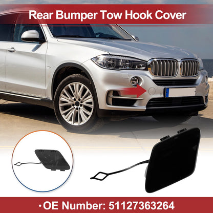 Rear Tow Hook Cover for BMW 428i (2014-2016) Black 1 Pcs
