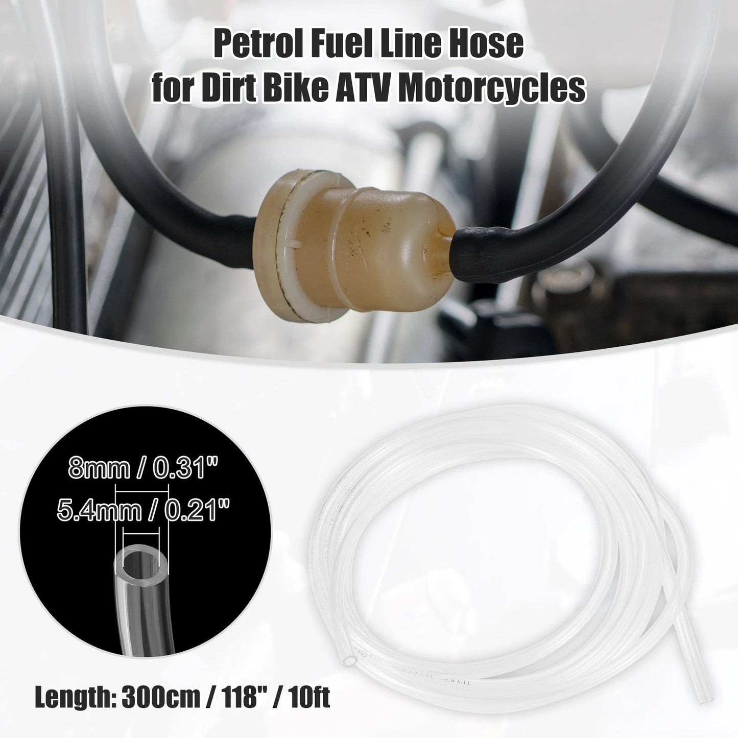 Fuel Vent Line Hose 0.31'' x 10ft for Motorcycle Dirt Bike