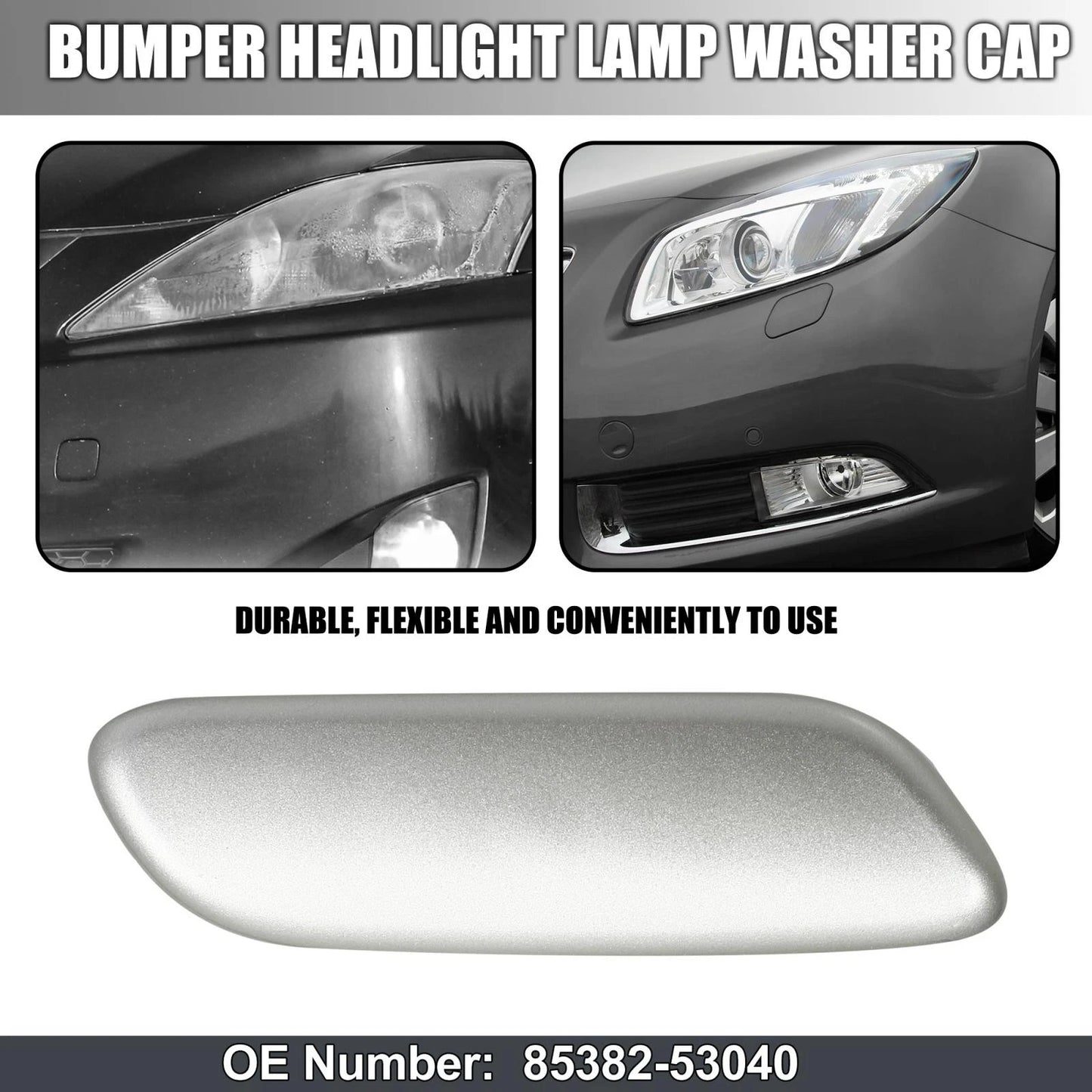 Right Headlight Nozzle Cover for LEXUS IS250 IS300 (2006-2008) Silver Tone
