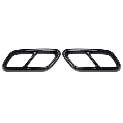 Rear Exhaust Muffler Tail Pipe Covers for Mercedes Benz C-Class (2022-2023)