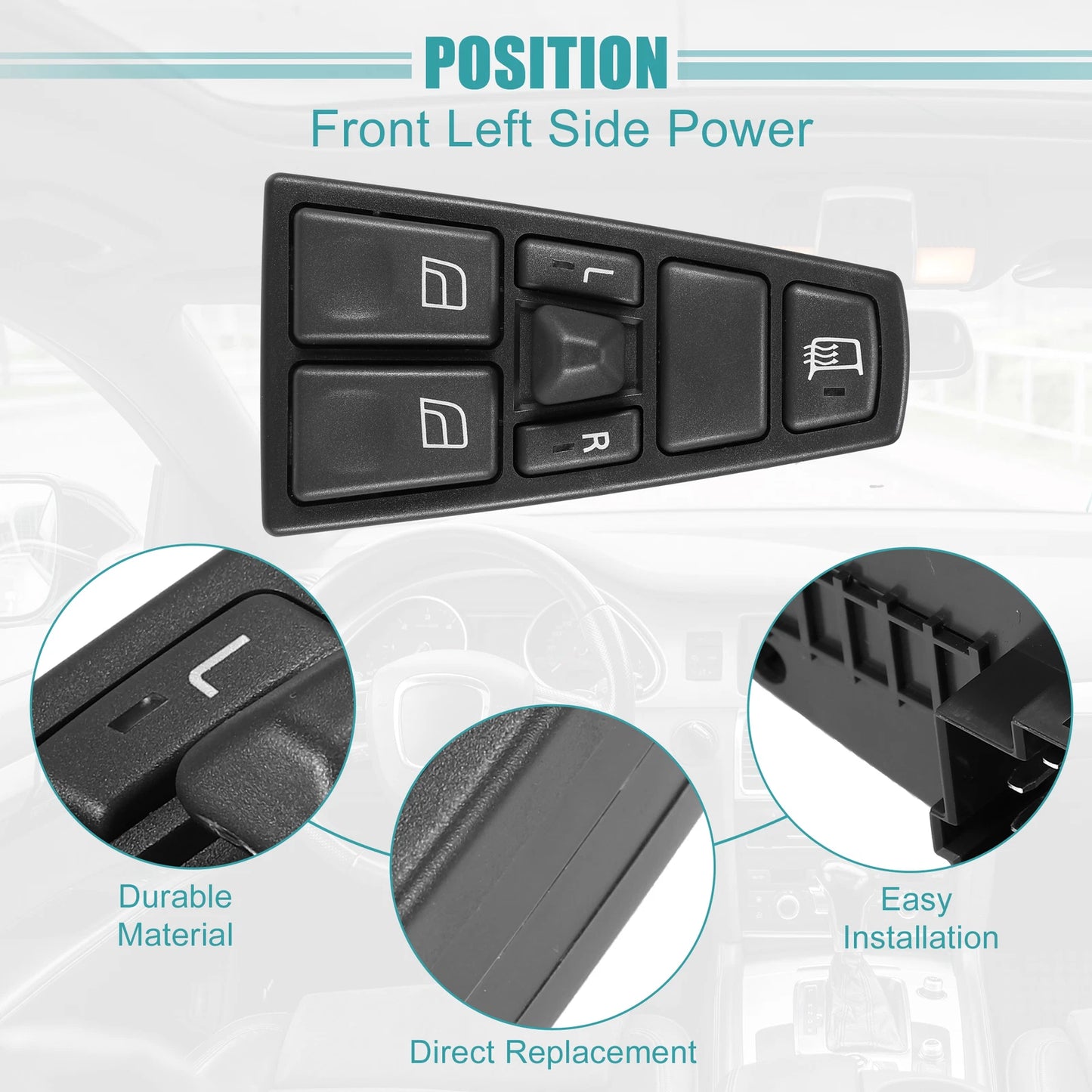 Power Window Control Switch for Volvo VNL (2004-2023)