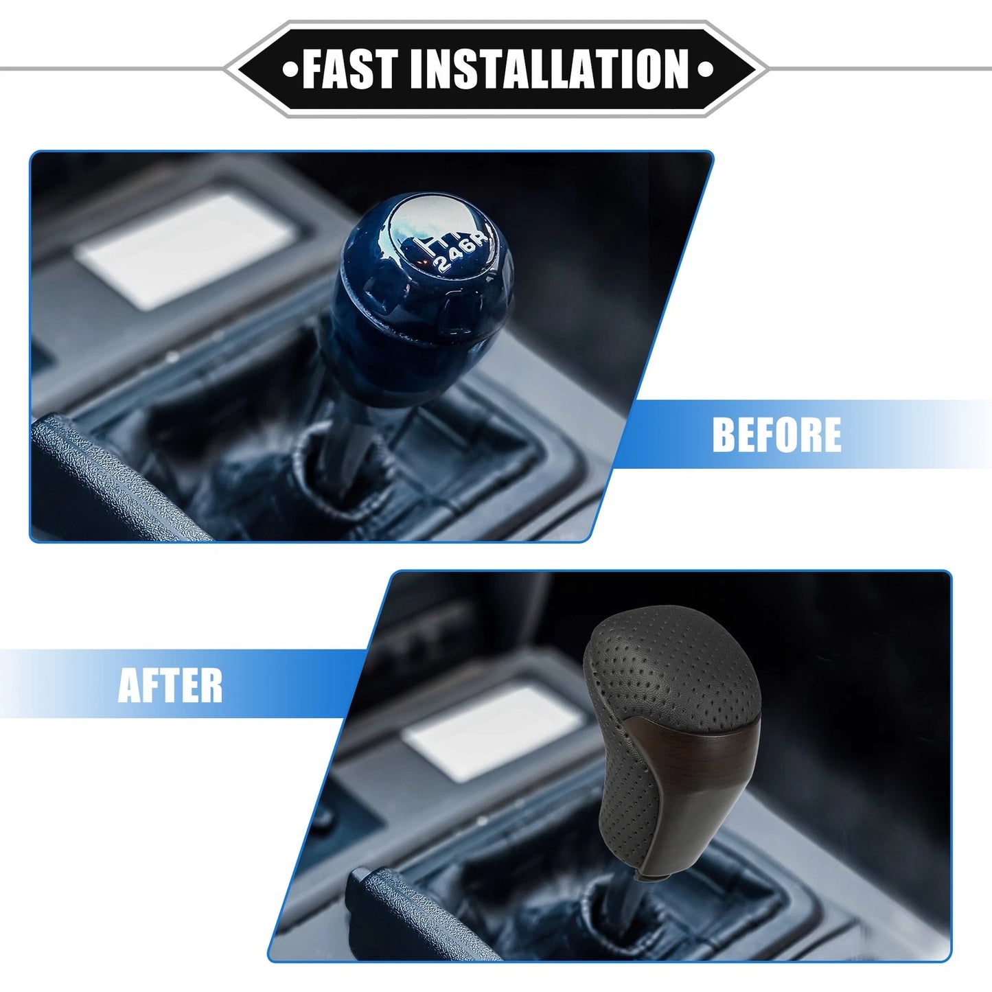 Automatic Gear Shift Knob for Toyota Highlander 2014-2019 Black Drilled